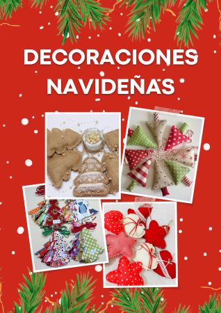 Flyer collage promociones navidad creativo rojo
