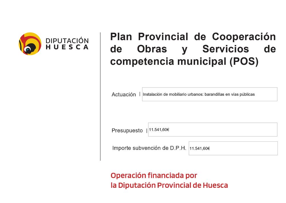 Imagen Instalación de mobiliario urbanos: barandillas en vías públicas